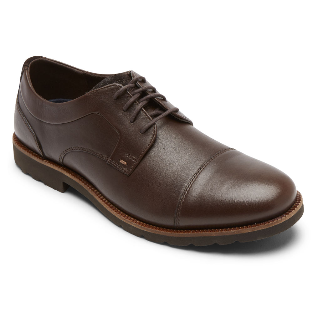 Rockport Oxfords For Mens Dark Brown - Sharp & Ready 2 Cap Toe - LD1387625